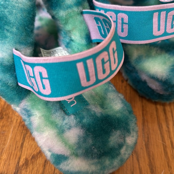 Teal and Purple Oh Yeah UGG Slipper Sandle - Picture 5 of 7